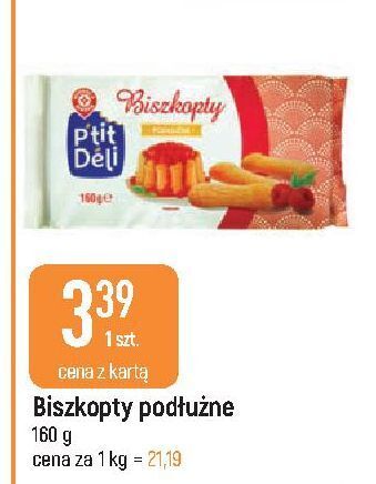 E.Leclerc Biszkopty podłużne wiodąca marka p'tit deli oferta