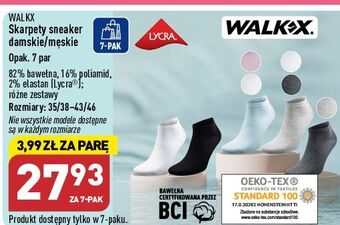 ALDI Skarpety sneakers z bawełną bio 43/46 walkx oferta