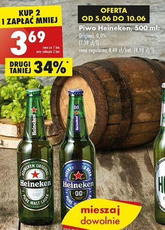 Biedronka Piwo heineken 0.0% oferta