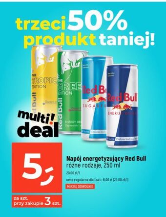 Dealz Napój energetyczny bez cukru red bull oferta