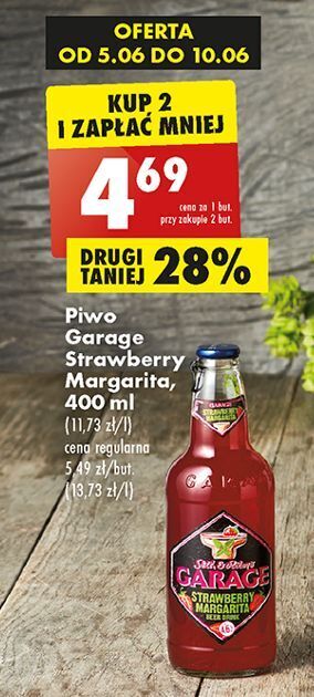 Biedronka Piwo garage strawberry margarita oferta
