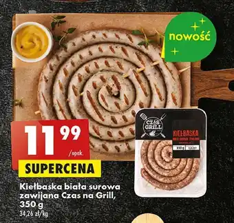 Biedronka Kiełbaska biała surowa zawijana czas na grill oferta