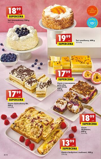 Biedronka Tort waniliowy oferta