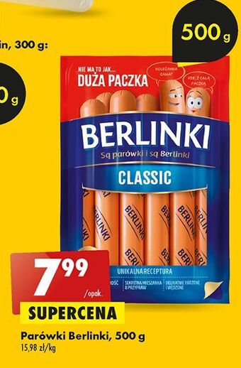 Biedronka Parówki classic morliny berlinki oferta