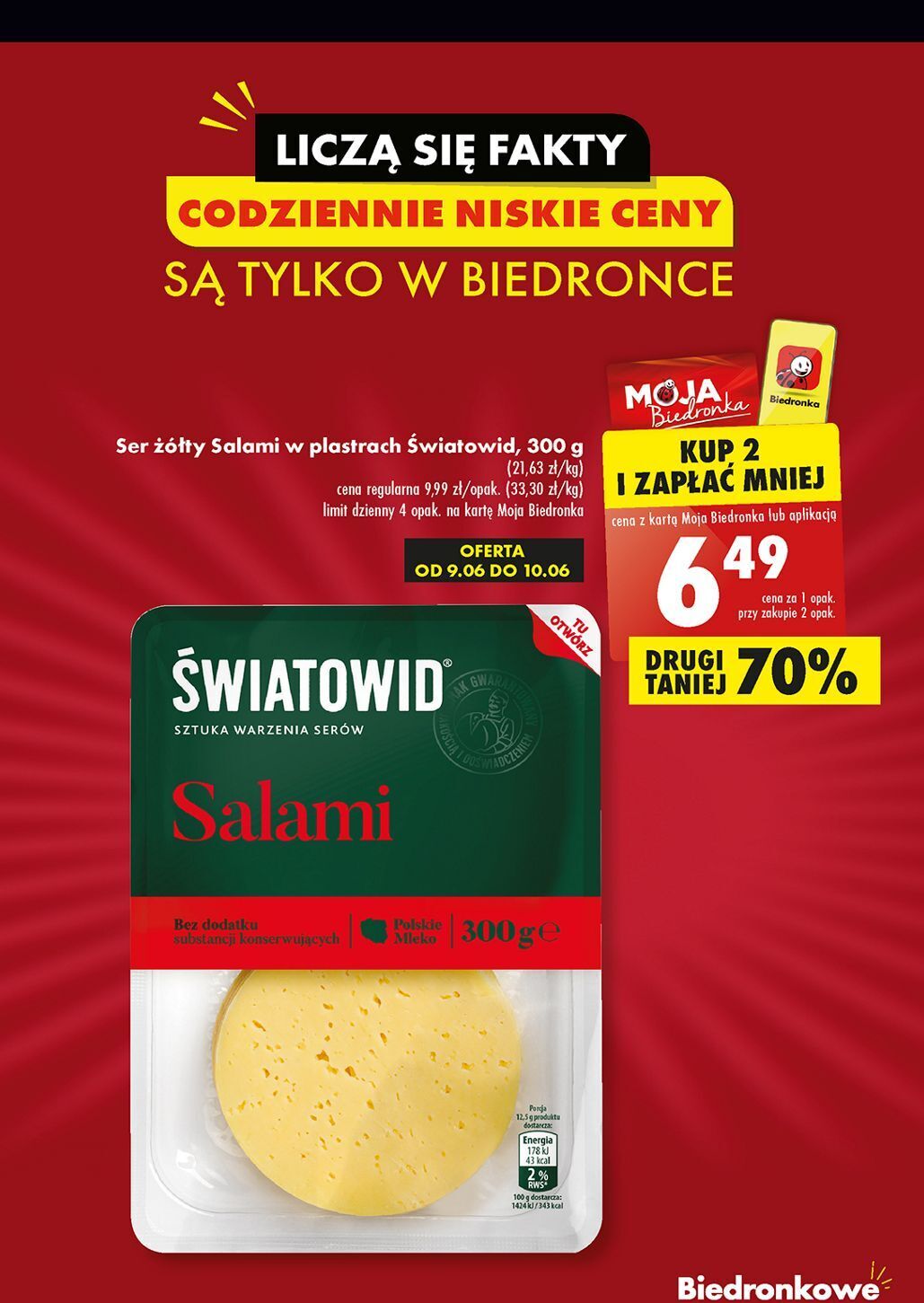 Promocja Ser salami światowid w Biedronka