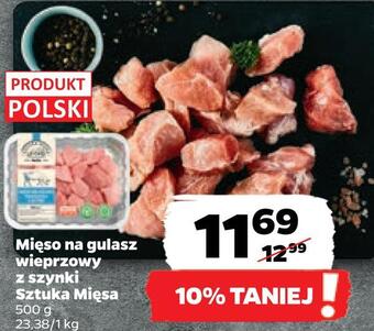 Netto Mięso na gulasz wieprzowy z szynki sztuka mięsa oferta