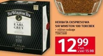 Selgros HERBATA EKSPRESOWA SIR WINSTON 100 TOREBEK oferta
