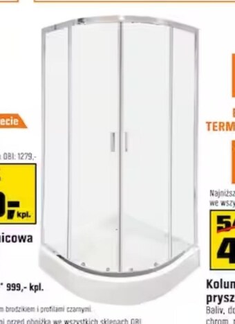 OBI Kabina prysznicowa oferta