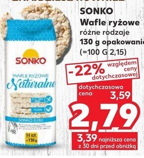 Kaufland Sonko wafle ryżowe naturalne 130 g (14 sztuk) oferta