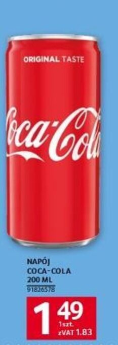 Selgros NAPÓJ COCA-COLA 200 ML oferta