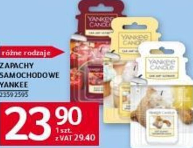 Selgros ZAPACHY SAMOCHODOWE YANKEE oferta