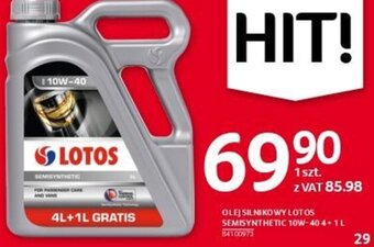 Selgros OLEJ SILNIKOWY LOTOS SEMISYNTHETIC 10W-40 4+1 L oferta
