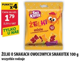 Eurocash ŻELKI O SMAKACH OWOCOWYCH SMAKOTEK 100 g oferta