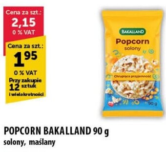 Eurocash POPCORN BAKALLAND 90 g oferta