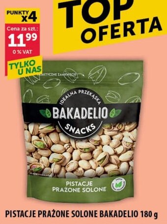 Eurocash PISTACJE PRAŻONE SOLONE BAKADELIO 180 g oferta