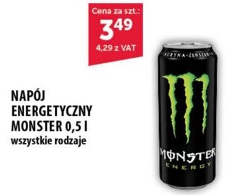 Eurocash NAPÓJ ENERGETYCZNY MONSTER 0,5 l oferta