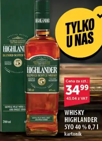 Eurocash WHISKY HIGHLANDER 5YO 700 ml oferta