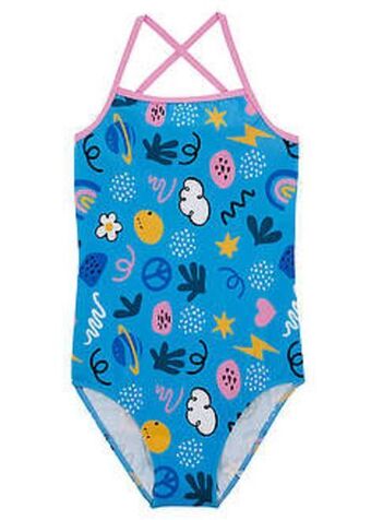 BonPrix Kostium kąpielowy dziewczęcy ze zrównoważonego materiału oferta
