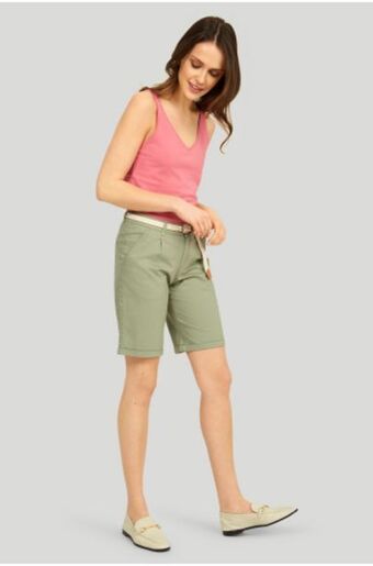 Greenpoint Bawełniane szorty z paskiem oferta