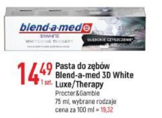 E.Leclerc Procter & Gamble Pasta do zębów Blend-a-med 3D 75ml oferta