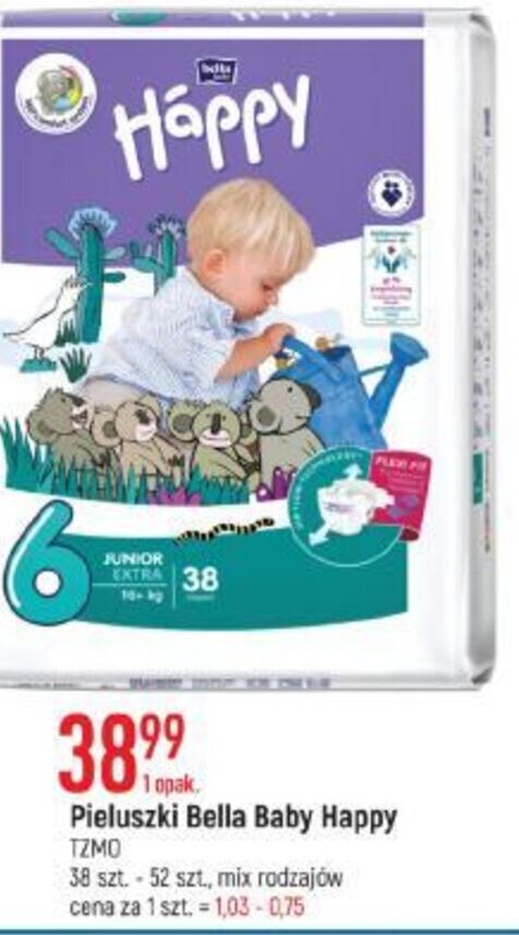 E.Leclerc TZMO Pieluszki Bella 1 opak. oferta
