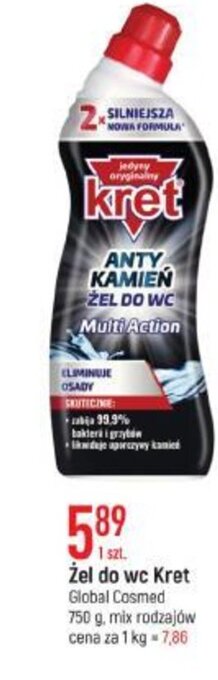 E.Leclerc Global Cosmed Żel do wc Kret 750 g oferta