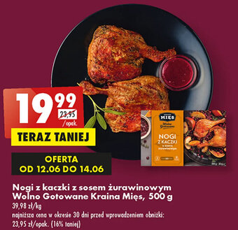 Biedronka Nogi z kaczki z sosem żurawinowym Wolno Gotowane Kraina Mięs, 500 g oferta