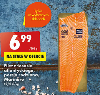 Biedronka Filet z łososia atlantyckiego, porcja rodzinna, Marinero 100 g oferta