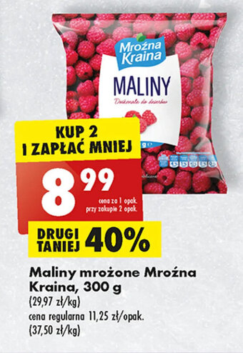 Biedronka Maliny mrożone Mroźna Kraina, 300 g oferta