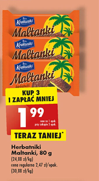 Biedronka Herbatniki Maltanki, 80 g oferta
