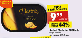 Biedronka Sorbet Marletto, 1000 ml: mango, truskawka oferta