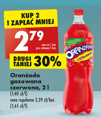 Biedronka Oranżada gazowana czerwona, 2l oferta