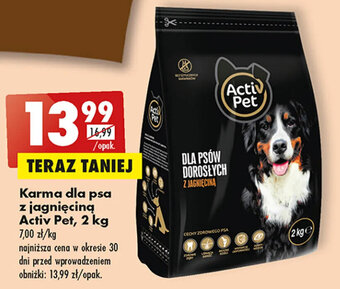 Biedronka Karma dla psa z jagnięciną Activ Pet, 2 kg oferta
