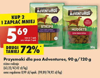 Biedronka Przysmaki dla psa Adventuros, 90 g/ 120 g oferta