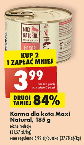 Biedronka Karma dla kota Maxi Natural, 185 g oferta
