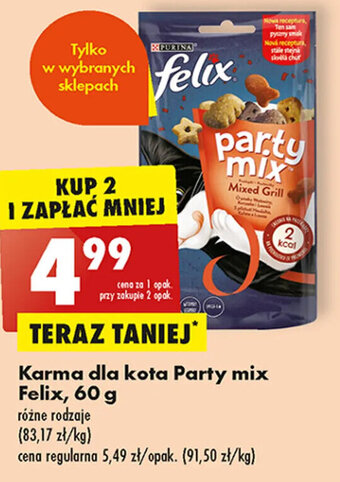 Biedronka Karma dla kota Party mix Felix, 60 g oferta