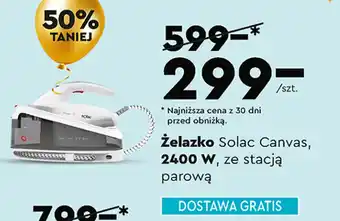 Biedronka Żelazko Solac Canvas, 2400 W, ze stacją parową, 1 szt. oferta