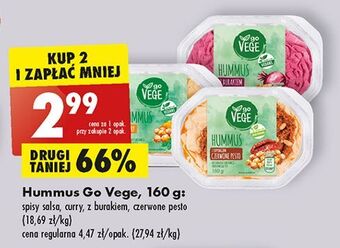 Biedronka Hummus z toppingiem czerwone pesto govege oferta