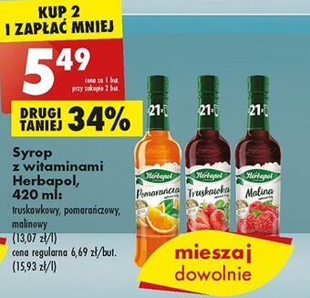 Biedronka Syrop malina herbapol oferta