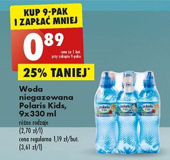 Biedronka Woda niegazowana polaris kids oferta