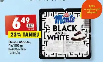 Biedronka Deser mleczno-czekoladowy zott monte black and white oferta