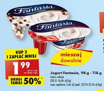 Biedronka Jogurt z kulkami w czekoladzie danone fantasia oferta