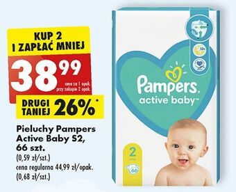 Biedronka Pieluszki dla dzieci 2 pampers active baby oferta