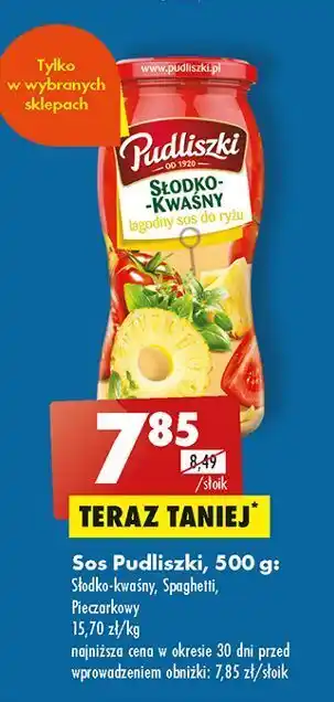 Biedronka Sos słodko-kwaśny łagodny do ryżu pudliszki oferta