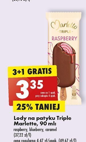Biedronka Lód blueberry marletto triple oferta