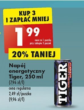 Biedronka Napój original tiger energy drink oferta