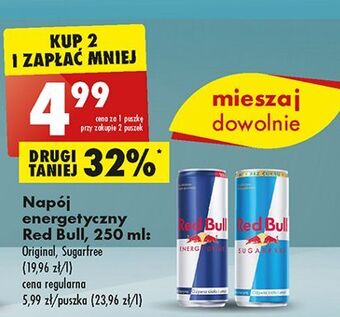 Biedronka Napój energetyczny bez cukru red bull oferta