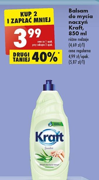 Biedronka Płyn do mycia naczyń aleosowy kraft oferta