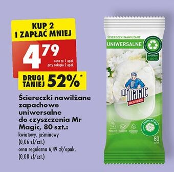 Biedronka Chusteczki do czyszczenia kwiatowe mr magic oferta