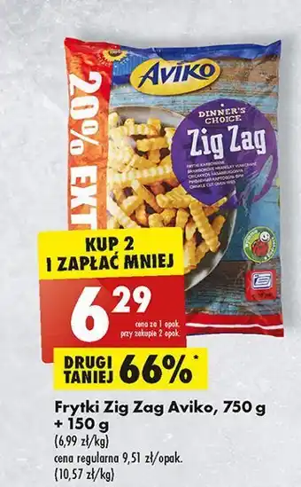 Biedronka Frytki karbowane aviko zig zag oferta
